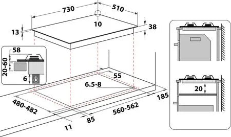 Piano cottura Indesit - THP751WIX