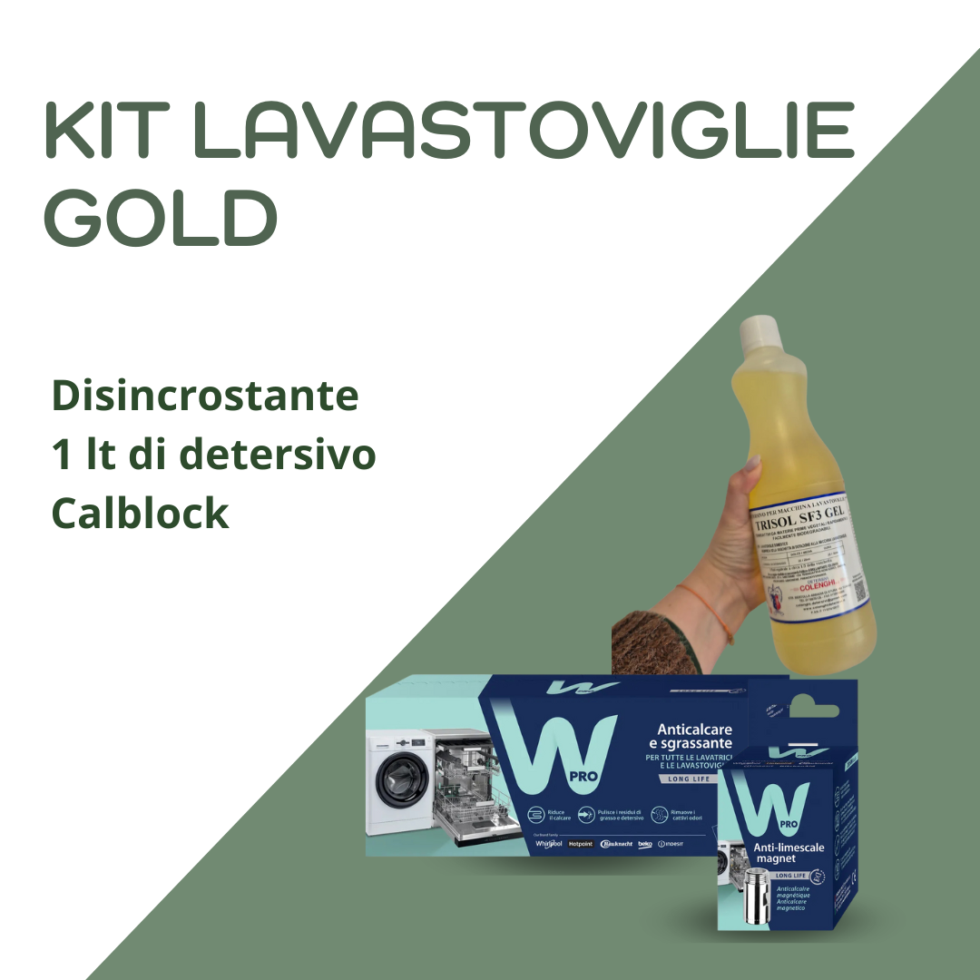 Kit lavastoviglie gold - Prodotti per pulizia e manutenzione delle lavastovoglie