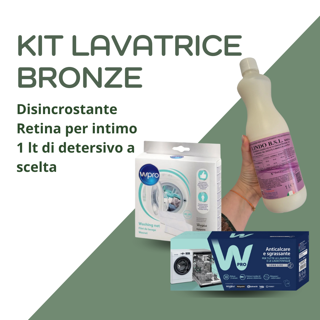 Kit lavatrice bronze - Prodotti per pulizia e manutenzione delle lavatrici