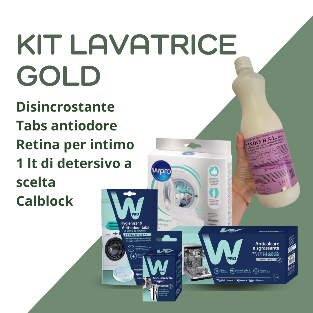 Kit lavatrice gold - Prodotti per pulizia e manutenzione delle lavatrici