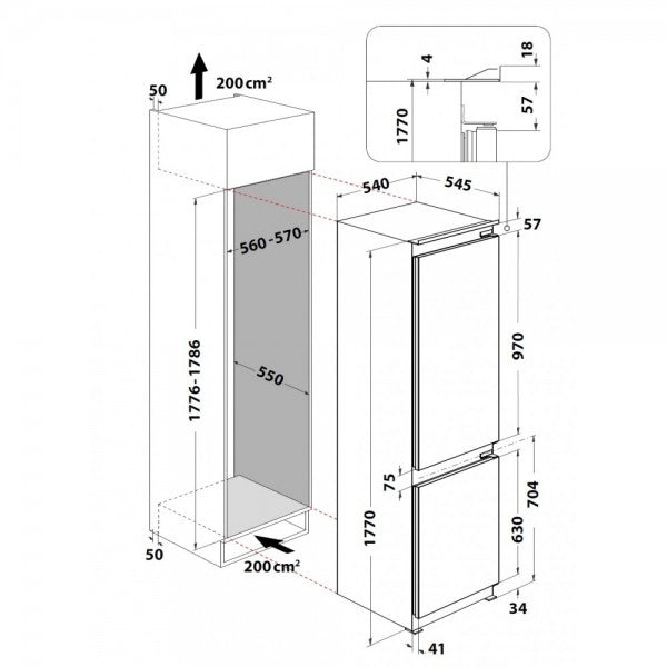 Frigorifero combinato Hotpoint - BCB7030SE